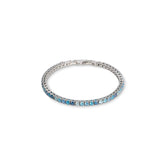 Coeur de Lion Tennis Bracelet Blue CZ & Stainless Steel